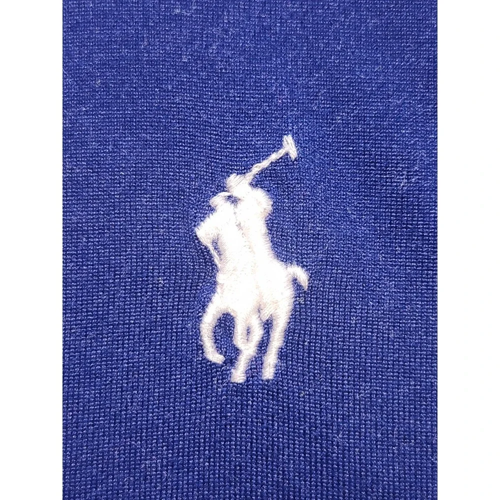 Royal blue Polo Ralph Lauren cotton short sleeve T-shirt Mens Medium White logo